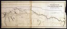 1817 map of the route for the Erie Canal as proposed by the New York Canal Commissioners. Courtesy of Archives at SUNY Fredonia and the Empire State Digital Network